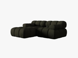 COLTAR MODULAR BELLIS, STANGA, 2 LOCURI, 191 CM, VERDE 77, TAPITERIE DIN CATIFEA 3D, DESIGN DEOSEBIT - Img 4