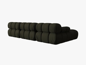 COLTAR MODULAR BELLIS, STANGA, 3 LOCURI, 285 CM, VERDE 77, TAPITERIE DIN CATIFEA 3D, DESIGN DEOSEBIT - Img 6