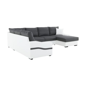COLTAR OREGON COLT MARE, TIP U, MODEL DREAPTA, ALB/GRI, DIN PIELE ECOLOGICA SI TEXTIL, STIL MODERN, TK - Img 5