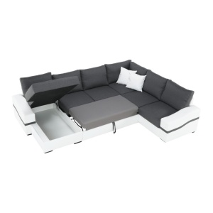 COLTAR OREGON COLT MARE, TIP U, MODEL STANGA, ALB/GRI, DIN PIELE ECOLOGICA SI TEXTIL, STIL MODERN, TK - Img 6