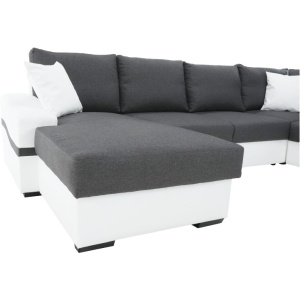 COLTAR OREGON COLT MARE, TIP U, MODEL STANGA, ALB/GRI, DIN PIELE ECOLOGICA SI TEXTIL, STIL MODERN, TK - Img 8