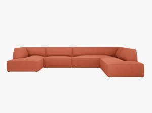 COLTAR RUBY, CU 7 LOCURI, PE DREAPTA, CORAI, CU TAPITERIE DIN TEXTIL STRUCTURAT, MICADONI