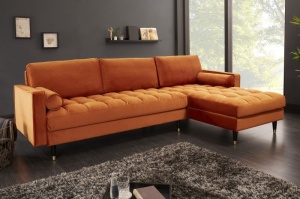 COLTAR SUPERB CONFORTABIL 260CM, COSY VELVET II COD 40275, DIN LEMN SI CATIFEA MARO - Img 2
