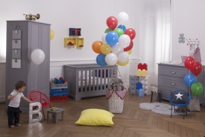 COMODA CU 3 SERTARE INES GRI DIN MDF STIL CLASIC BA