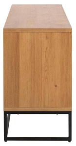 COMODA DIN MDF, FURNIR SI METAL, DALARNA 3, NATUR, STIL INDUSTRIAL, B2 - Img 5