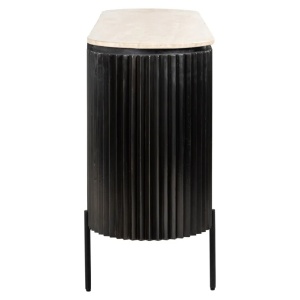 COMODA HAMPTON, 160 CM, BEJ/NEGRU, DIN MDF , METAL SI TRAVERTIN, RICHMOND INTERIORS - Img 3