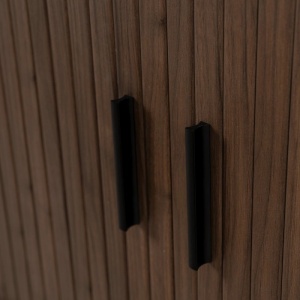 COMODA LIVING 140CM, ARTIM MEBLE, CU 2 USI SI SERTARE, REALIZATA DIN MDF, CULOARE NUC, STIL MODERN - Img 5