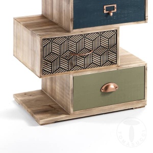 COMODA LIVING 72CM, KIJO-X, DIN PANOURI DIN LEMN MASIV, DESIGN MODERN - Img 2
