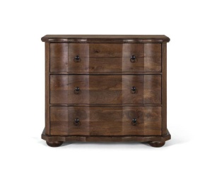 COMODA LIVING 90CM, CULOARE NUC, DIN LEMN DE MANGO SI METAL, CU 3 USI, GINER Y COLOMER