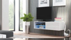 COMODA LIVO RTV-120W ALB - DESIGN MODERN - HALMAR - Img 1