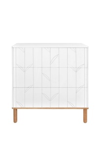 COMODA TOTEME ALB/STEJAR MAT DIN MDF STIL MODERN BA - Img 2