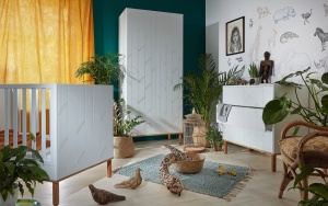 COMODA TOTEME ALB/STEJAR MAT DIN MDF STIL MODERN BA - Img 4