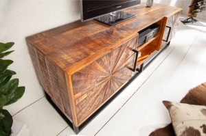 COMODA TV 145CM, WOOD ART, COD 40527, DIN METAL SI LEMN MASIV MANGO - Img 6