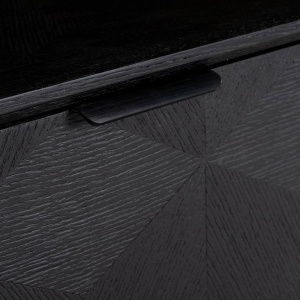 COMODA TV BLAX, 180 CM, NEAGRA, DIN FURNIR DE STEJAR SI METAL, RICHMOND INTERIORS - Img 8