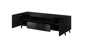 COMODA TV, CAMA-REJA-RTV-GRA/GRA, DIN PLACI LAMINATE SI MDF DIVERSE NUANTE, DESIGN MODERN - Img 3