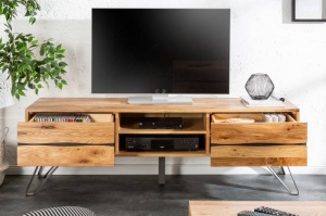 COMODA TV LIVING 160CM, EDGE, LEMN MASIV STEJAR, STIL INDUSTRIAL, ARTIM GROUP SELECTION - Img 7