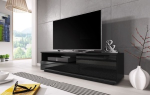 COMODA TV LIVING MUZA NEAGRA DESIGN MODERN CM