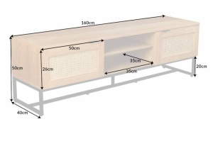 COMODA TV, STIL RETRO, WIENER 160CM, DIN FURNIR SI METAL, COD 41610 - Img 7
