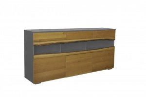 COMODA WILD 40062 DIN LEMN MASIV DE STEJAR SI MDF STIL VINTAGE