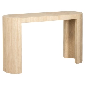 CONSOLA BILTMORE, 8671, BEJ, CONFECTIONATA DIN TRAVERTIN SI METAL, STIL MODERN
