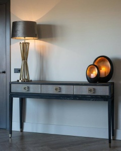 CONSOLA BLOOMINGVILLE, NEGRU/BEJ, 165 CM, STIL MODERN, B2