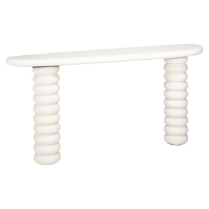 CONSOLA BLOOMSTONE WHITE, 7651, CONFECTIONATA DIN MDF SI TENCUIALA USOARA, STIL MODERN
