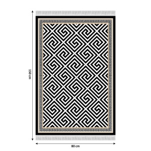 Covor, model negru-alb, 80x150, MOTIVE, 0000229135