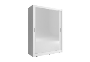DULAP DORMITOR ALB CU 2 OGLINZI MAJA 150 DESIGN MODERN PSK - Img 1