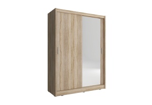 DULAP DORMITOR STEJAR SONOMA CU OGLINDA MAJA 150 DESIGN MODERN PSK