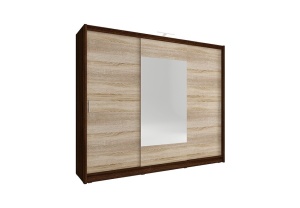 DULAP DORMITOR WIKI 250 STEJAR SONOMA + CIOCOLATIU DESIGN MODERN PSK