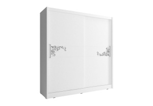 DULAP DORMITOR WIKI V B 180 ALB/NEGRU DESIGN MODERN PSK - Img 1