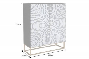 DULAP LIVING 120CM, ZEN, LEMN DE MANGO SI CADRUL DIN METAL, ARTIM GROUP COLLECTION - Img 6