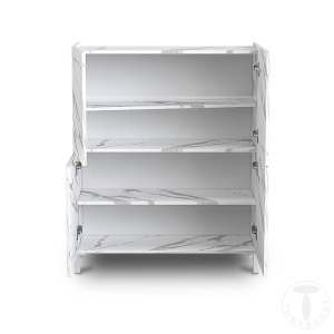 DULAP LIVING 90CM, EDDY MARMURA, COD 4684, STIL MODERN, REALIZATA PANOURI LAMINATE, EFECT MARMURA - Img 4