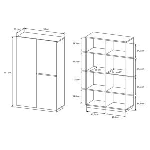 DULAP LIVING CU LED INLINE 90 - DESIGN MODERN - Img 3