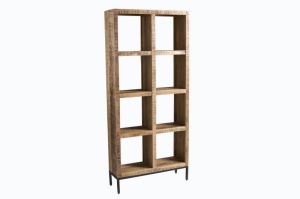 DULAP ORGANIZATOR 180X80CM, IRON CRAFT, COD 42377, DIN LEMN MANGO, STIL INDUSTRIAL - Img 5