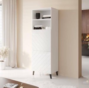 DULAP/ORGANIZATOR, ABETTO 176CM, DIN PLACI LAMINATE SI MDF, ALB, DESIGN MODERN