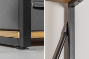 DULAP ORGANIZATOR OFFICE, STUDIO 180CM, COD 40627, DIN METAL SI MDF, CULOAREA STEJARULUI - Img 5