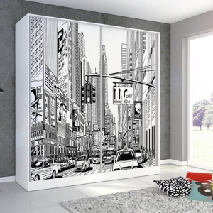 DULAP POP-ART ALB/NEGRU DESIGN MODERN PSK - Img 1