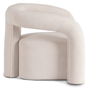 FOTOLIU, ARTIM MEBLE, REALIZAT DIN MATERIAL BOUCLE CREM SI METAL, STIL MODERN - Img 6