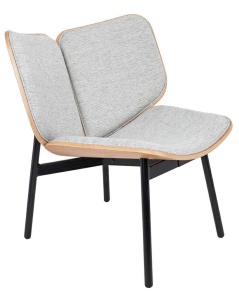 FOTOLIU CONFORTABIL BENJAMIN, GRI DESCHIS/STEJAR/NEGRU, DIN STOFA SI LEMN, STIL MODERN B2