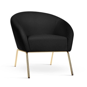 FOTOLIU CONFORTABIL CHERRY, NEGRU/AURIU, CONFECTIONAT DIN CATIFEA SI METAL