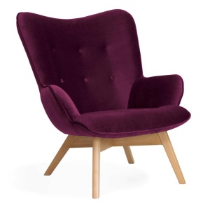 FOTOLIU CONFORTABIL CHERUB, BORDO/FAG, STIL SCANDINAV, CONFECTIONAT DIN LEMN DE FAG SI TEXTIL