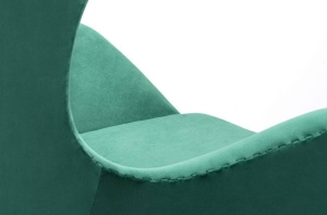 FOTOLIU CONFORTABIL EGG CLASSIC VELVET, VERDE/NEGRU, DIN CATIFEA SI METAL, STIL MODERN - Img 6