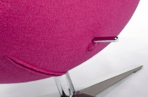 FOTOLIU CONFORTABIL EGG SZEROKI, FUCHSIA 11/CROM, DIN CASMIR SI METAL, STIL MODERN - Img 4