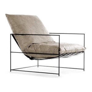 FOTOLIU CONFORTABIL ELTON, BEJ/NEGRU, CONFECTIONAT DIN METAL SI TEXTIL