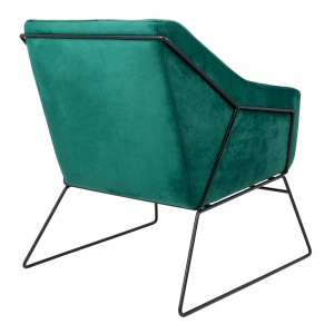 FOTOLIU CONFORTABIL EMMA, VERDE INCHIS/NEGRU, DIN CATIFEA SI METAL, STIL MODERN - Img 8