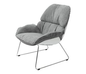 FOTOLIU CONFORTABIL NINO GRI DESCHIS/CROM, DIN POLIPROPILENA SI POLIESTER SI METAL, STIL MODERN B2