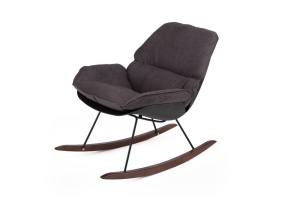 FOTOLIU CONFORTABIL NINO GRI/NEGRU, DIN TEXTIL, LEMN SI METAL, STIL MODERN B2