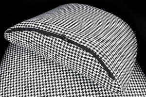 FOTOLIU CONFORTABIL VENICE, ALB/NEGRU/AURIU, DIN TEXTIL SI PIELE ECOLOGICA, STIL MODERN - Img 4