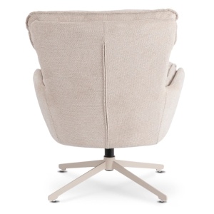 FOTOLIU CU TABURET, ARTIM MEBLE, REALIZAT DIN MATERIAL TEXTIL CREM SI METAL, STIL MODERN - Img 5